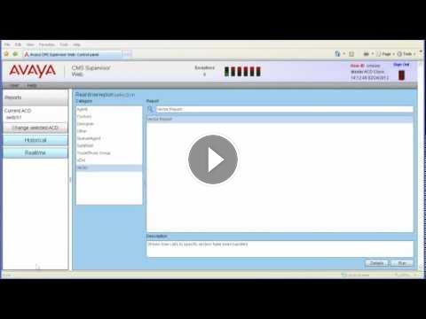 How To Log In And Run Reports Using The Avaya CMS Supervisor Web Feature